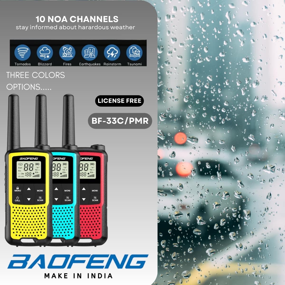 Baofeng BF-33C (Pack of 1, Black)