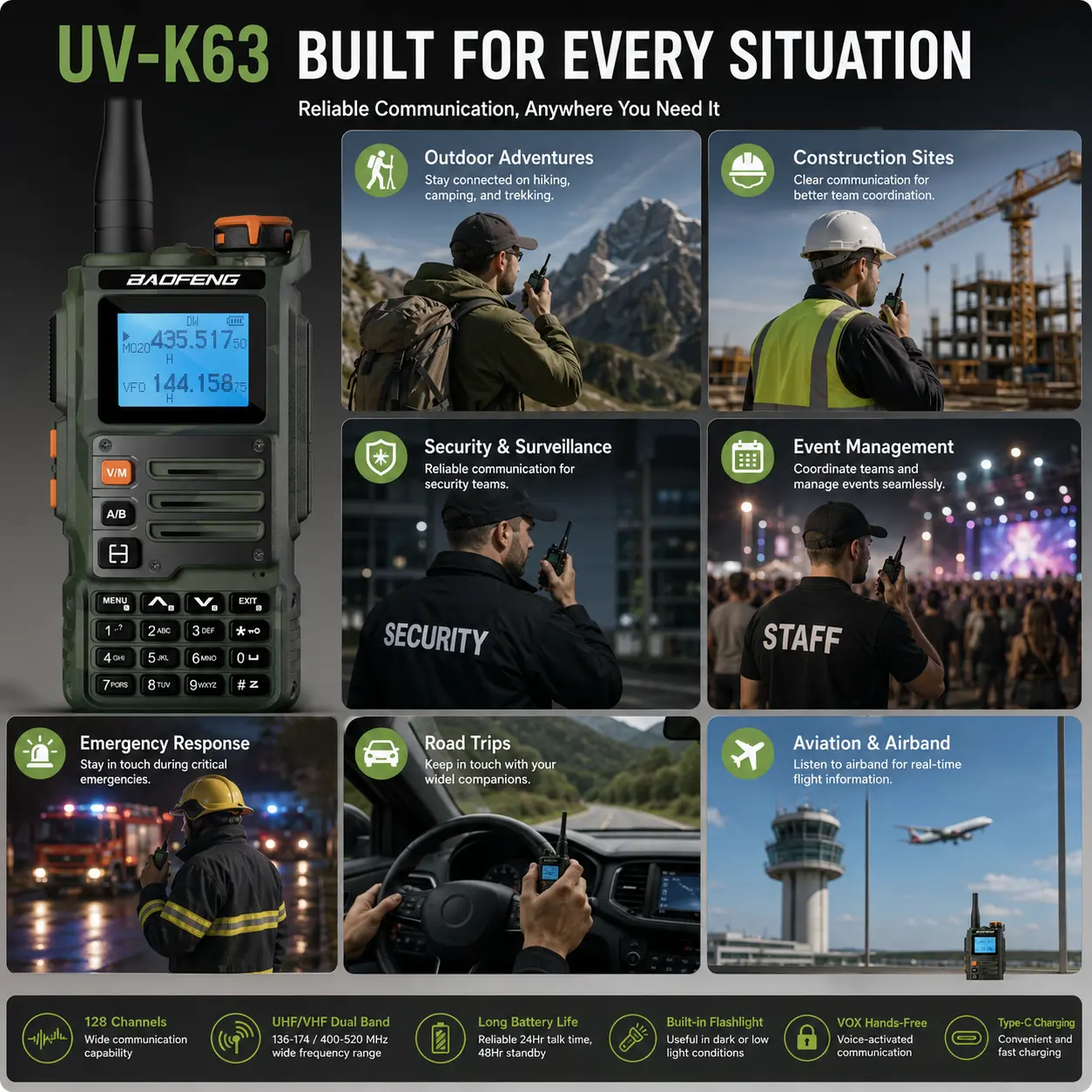 Baofeng UV-K63 (Pack of 1)