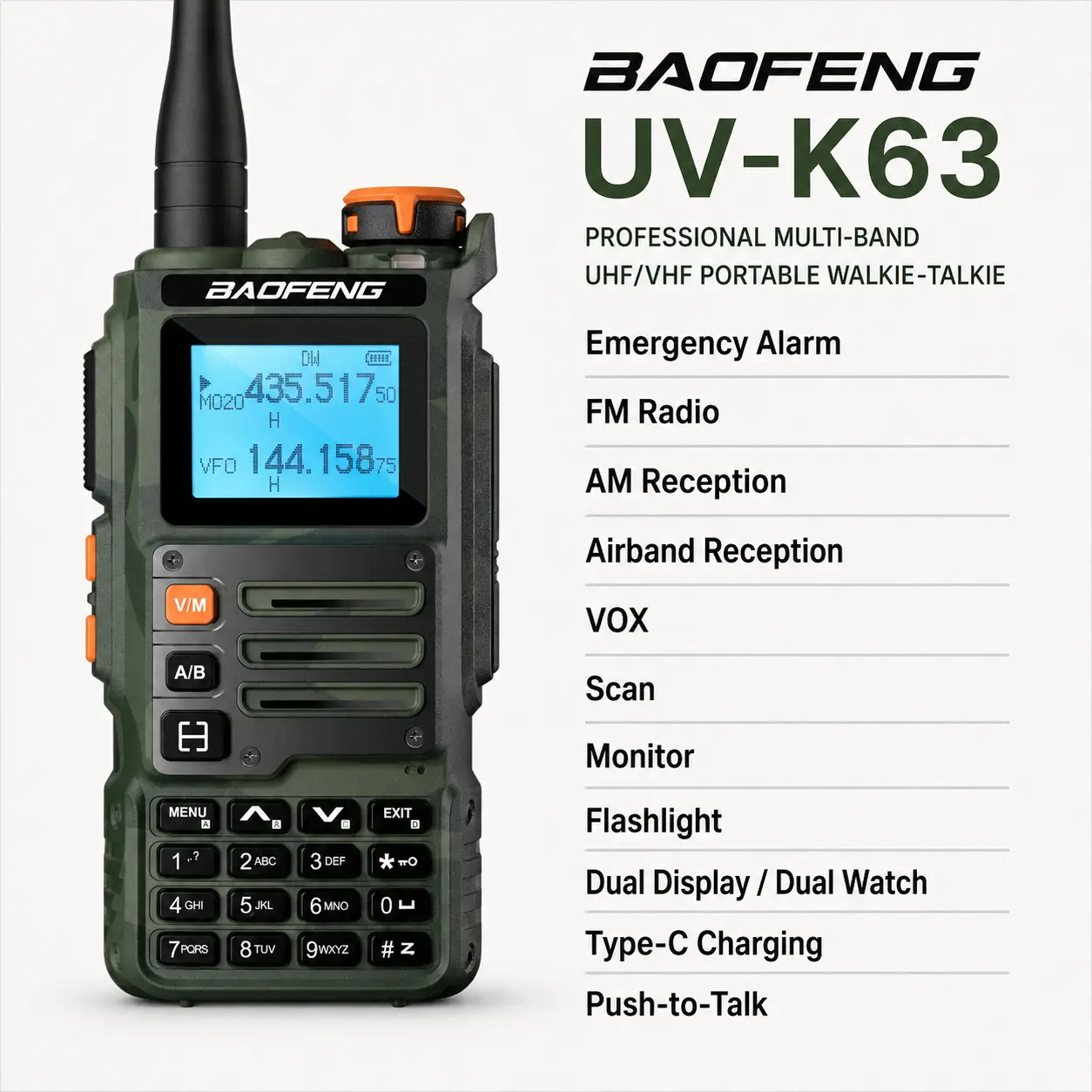 Baofeng UV-K63 (Pack of 4)