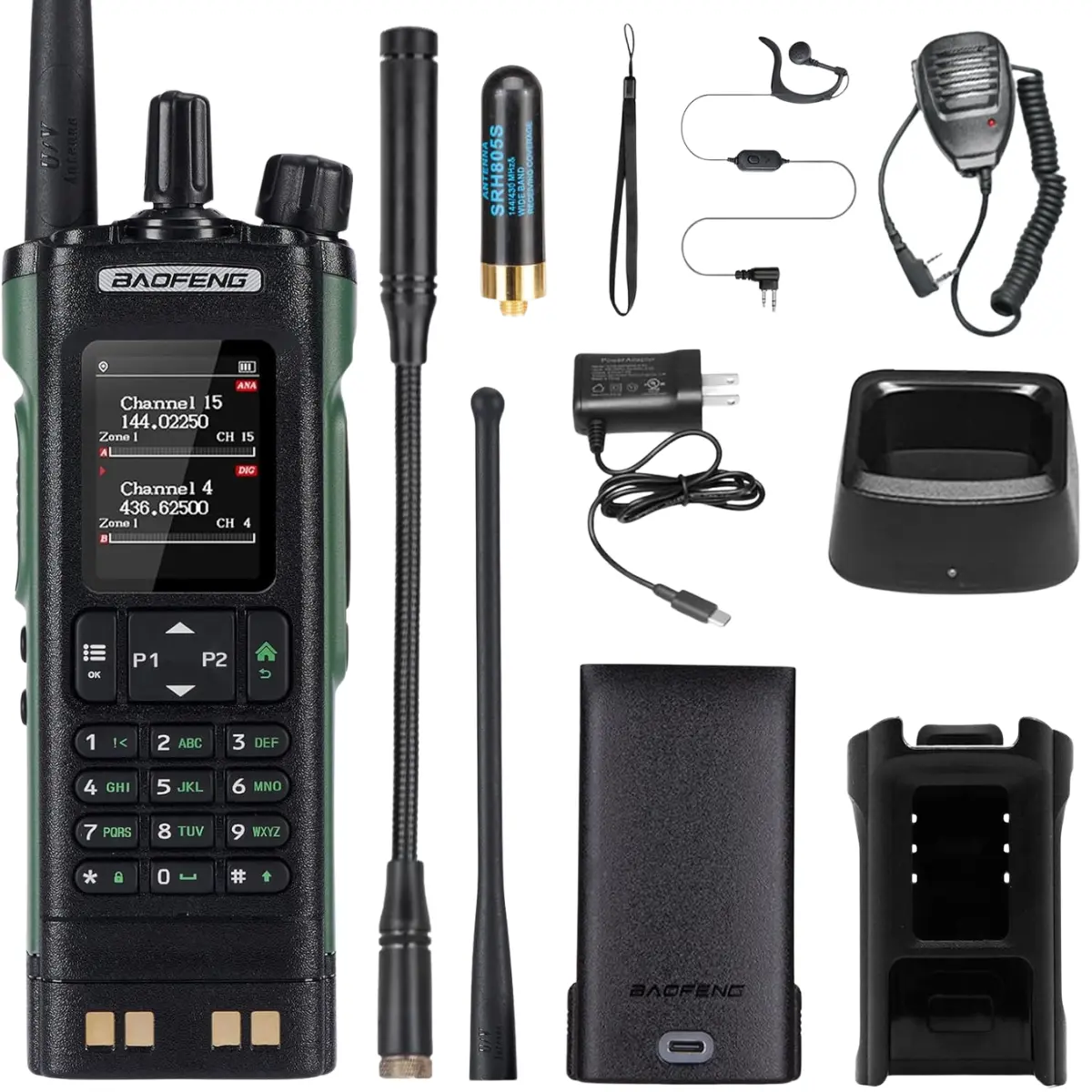 Baofeng DM-32 DMR Radio | High-Power Dual Band Digital Handheld (Pack of 4)