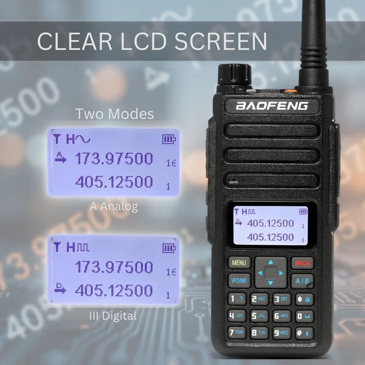 Baofeng DR-1801UV 5W Dual Band DMR Walkie Talkie (Pack of 2)