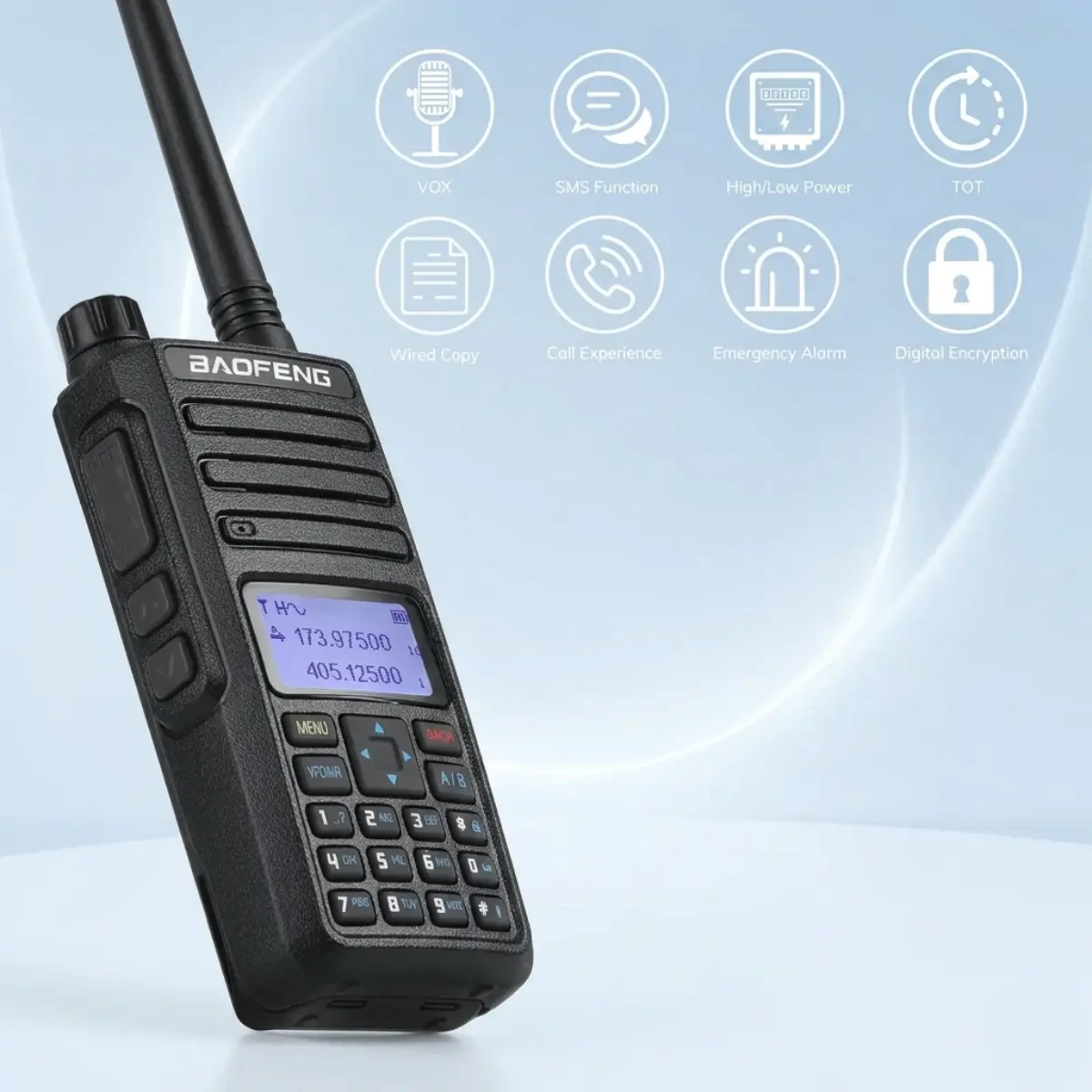 Baofeng DR-1801UV 5W Dual Band DMR Walkie Talkie (Pack of 2)
