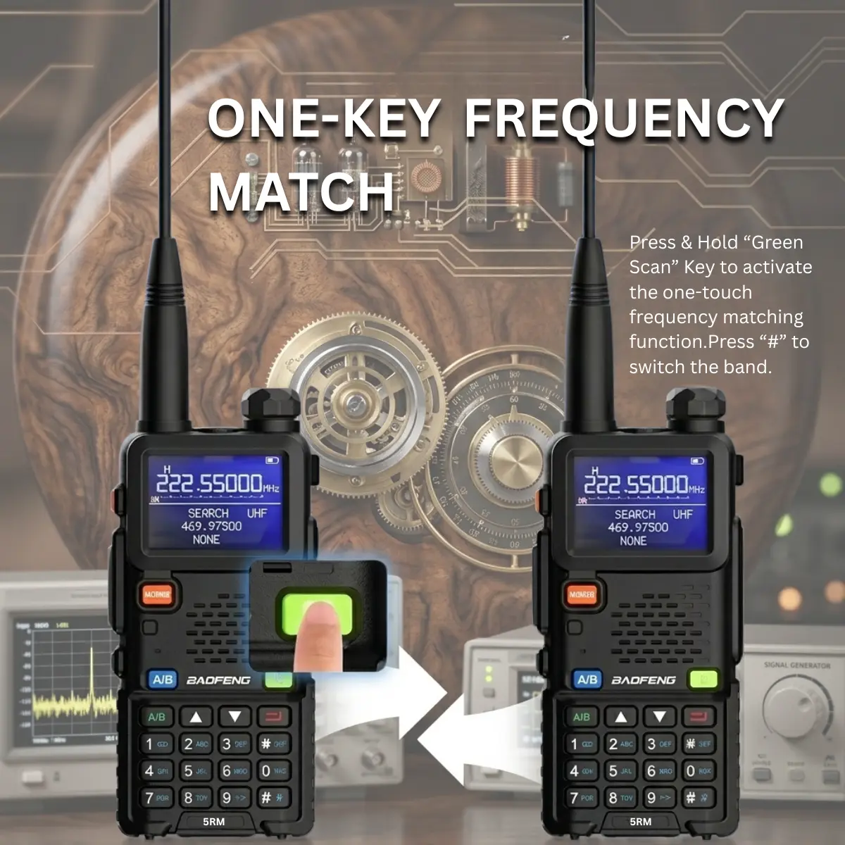 BAOFENG UV-5RM Multi-Band Two-Way Radio (Pack of 4)