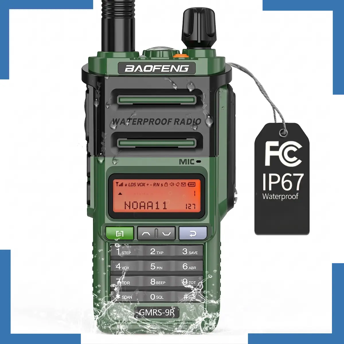 Baofeng UV-9R Pro Waterproof Walkie Talkie | 8W Dual Band Two-Way Radio (Pack of 4)