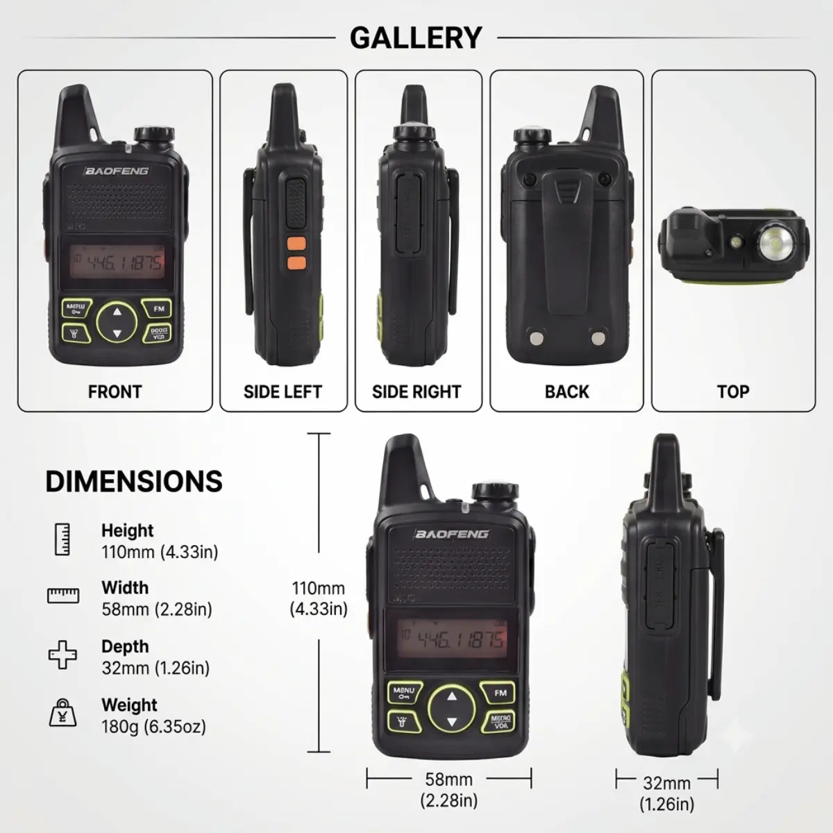 Baofeng T-1 (pack of 3)