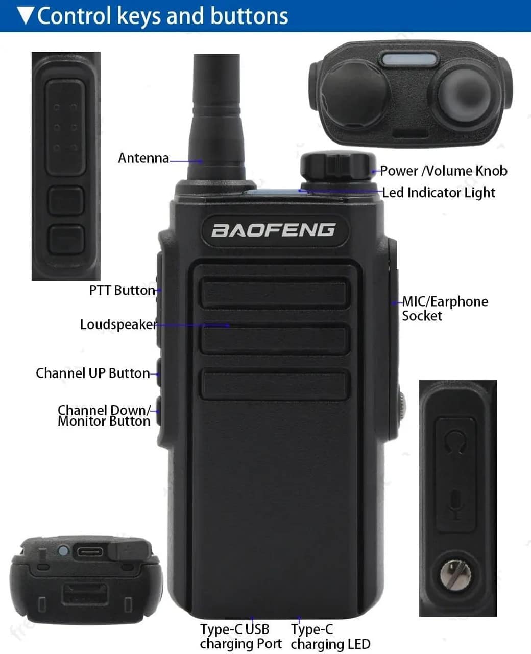 Baofeng MP31 PMR FREEOFFER (pack of 4+2)